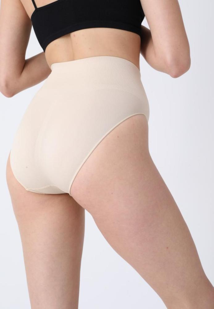 Corset Modelator Damă Clasic cu Talie înaltă , Push-up și Bandă Anti-Alunecare,Culoare Bej,Engros